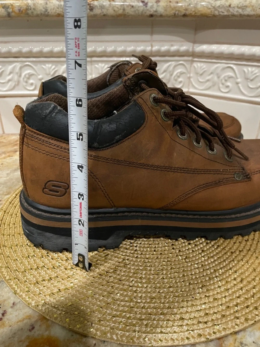 Skechers Brown Lace-Up Men's Work shoe size 13